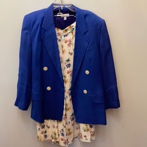 Silk skirt and jacket combo.